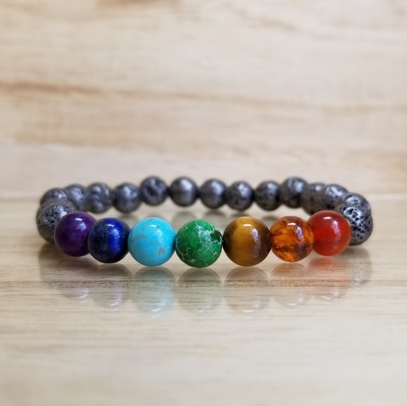 7 Chakra Healing Diffuser Bracelet - Picture 1 of 8